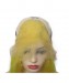 light Yellow Colorful Human Hair Wigs For Black Women For Cosplay Invisible Lace Frontal Wig With Baby Hair 