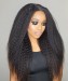 Msbuy Kinky Straight Lace Front Human Hair Wigs 150% Density 13x6 Lace Frontal Wig With Baby Hair 