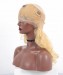 Msbuy Blonde Color #613 Body Wave 360 Lace Frontal Wig For Black Women Straight Wave Pre Plucked With Baby Hair 150% Density 