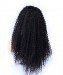 130% Density 18inch Kinky Curly Glueless Lace Front Human Hair Wig With Baby Hair Natural Black Medium Cap 