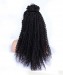 130% Density 18inch Kinky Curly Glueless Lace Front Human Hair Wig With Baby Hair Natural Black Medium Cap 
