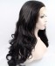 Dark Brown Long Wavy  Synthetic Lace Front Wig