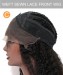 130% Density 18inch Kinky Curly Glueless Lace Front Human Hair Wig With Baby Hair Natural Black Medium Cap 