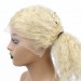 Msbuy 13x6 Lace Front Bob Wigs 150% Density Curly #613 Blonde Human Hair Wig For Black Women