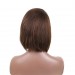 Color #4 Short Human Hair Wigs Brown Colored Straight Bob Lace Front Wigs 13X4 130% Density