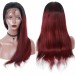 1B/99j Burgundy Bob Lace Front Wigs 360 Lace Frontal Wig 150% Brazilian Straight Purple Red Ombre Short Human Hair Wigs Msbuy