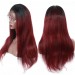 1B/99j Burgundy Bob Lace Front Wigs 360 Lace Frontal Wig 150% Brazilian Straight Purple Red Ombre Short Human Hair Wigs Msbuy