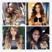 Peruvian Body Wave Ombre Hair Bundles T1B/4/27 3 Tone Non Remy Hair Weaves Machine Double Weft 3Bundle 