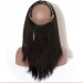 Brazilian Virgin Hair Yaki Straight 360 Lace Frontal With 3 Bundles 