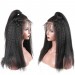 13x6 Lace Part Lace Front Human Hair Wigs 150% Density Kinky Straight with Baby Hair