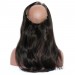 Brazilian Remy Straight Human Hair 360 Lace Frontal With Natural Hairline