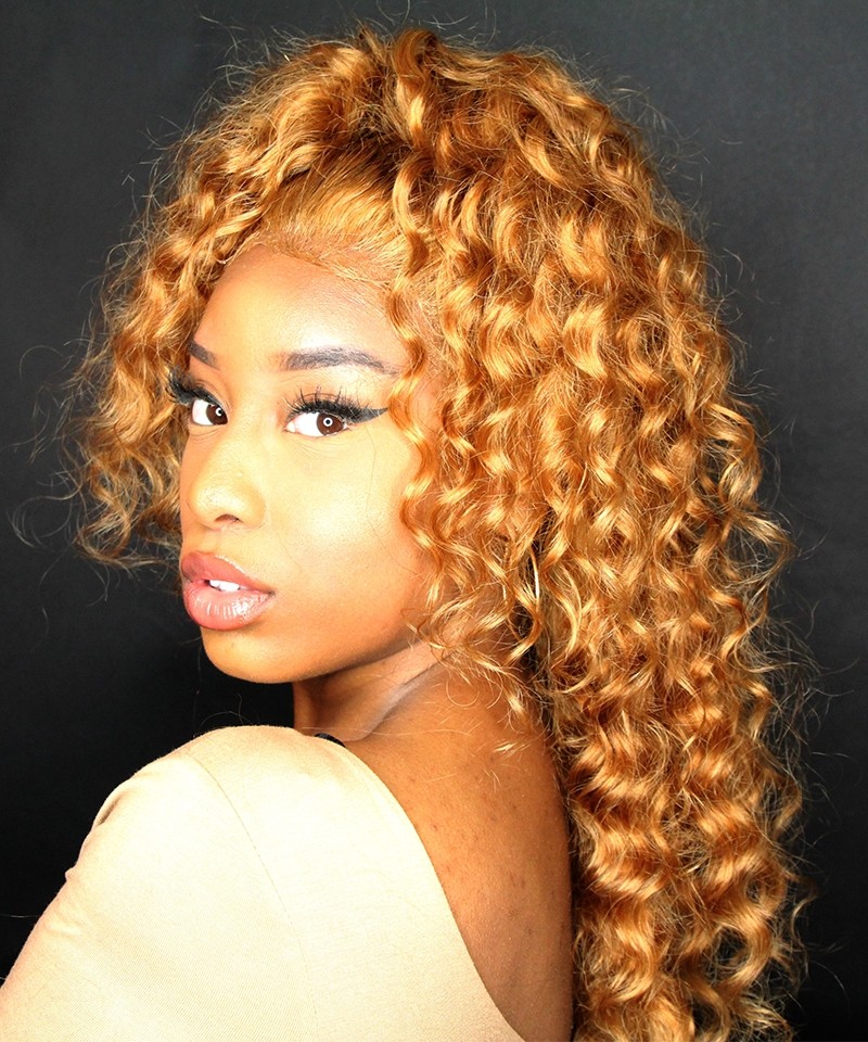 Strawberry Blonde 27 Color Loose Wave Lace Front 100 Human Hair