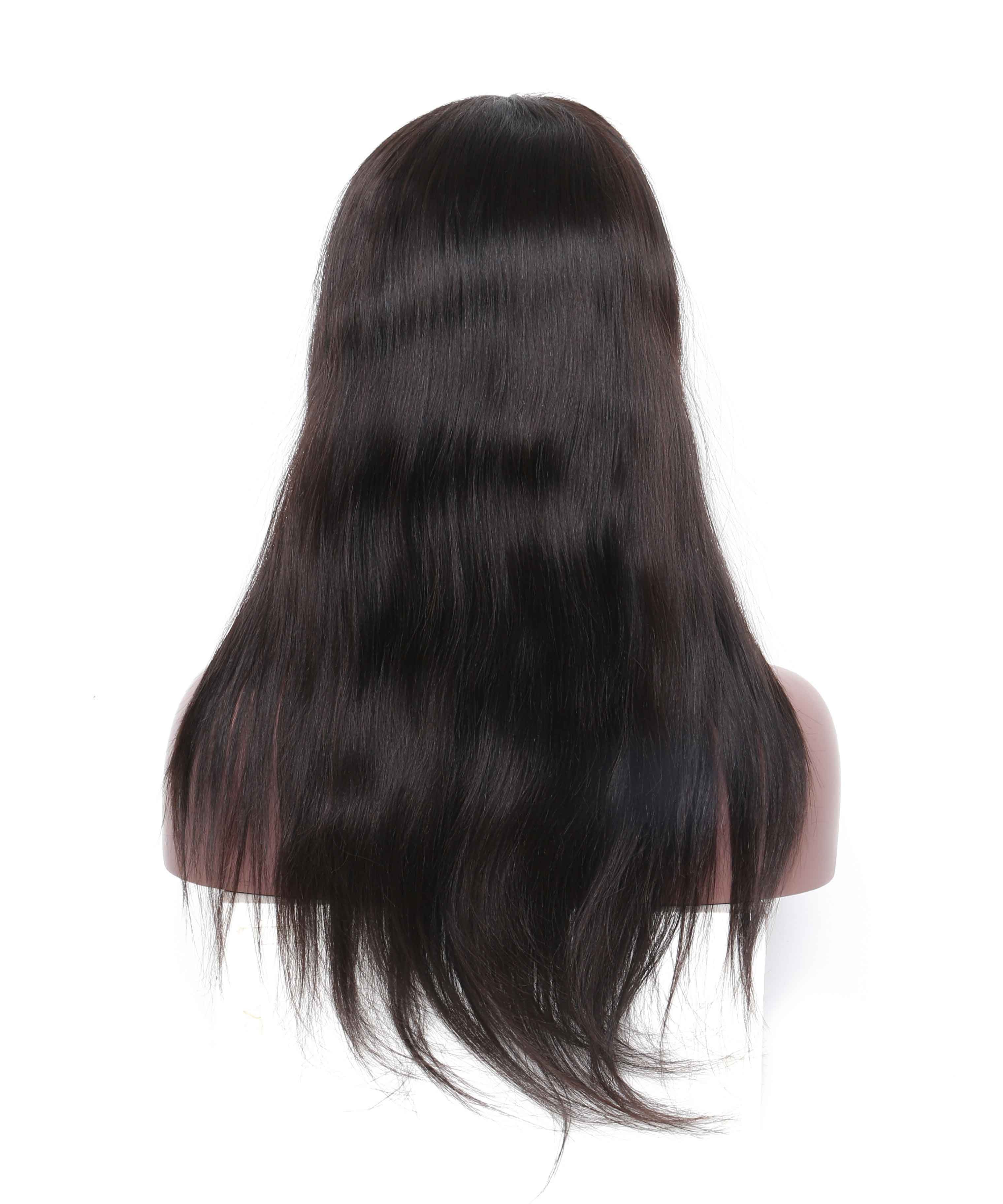 Straight Full Lace Human Hair Wigs Silk Top Wigs Natural Scalp