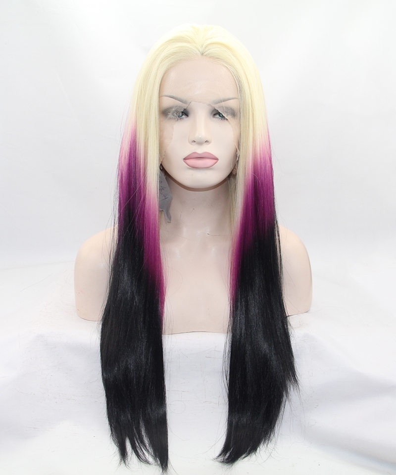 Blonde Purple Ombre Synthetic Wig Msbuy Com