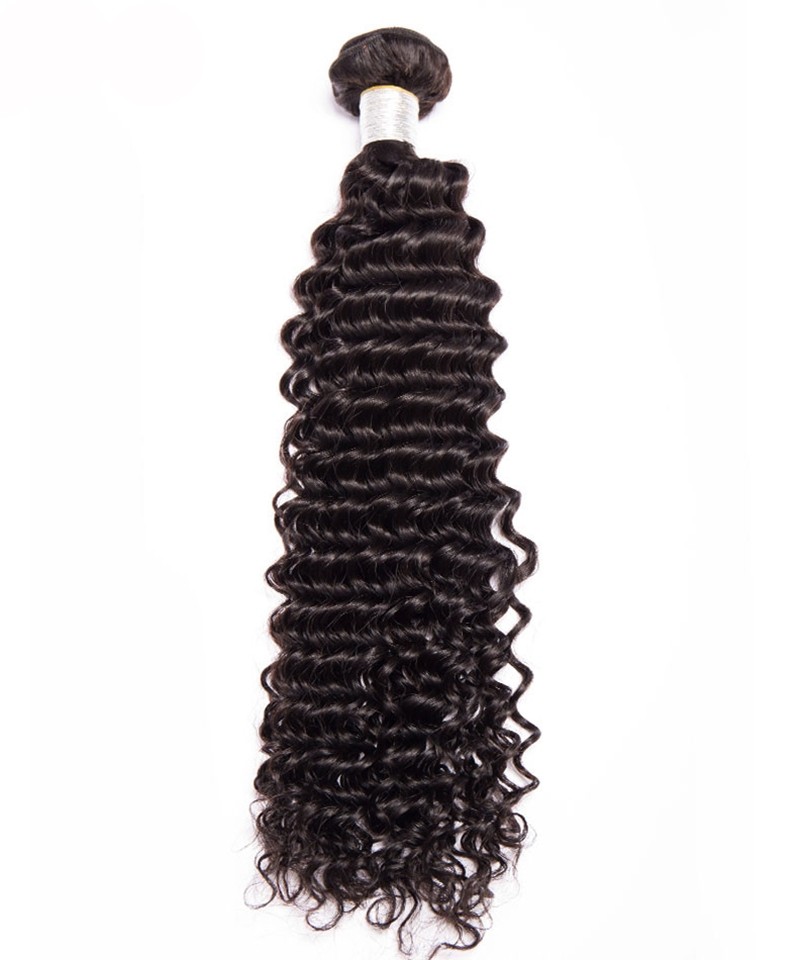 1 Bundle Deep Wave Brazilian Virgin Hair Unprocessed Human Hair