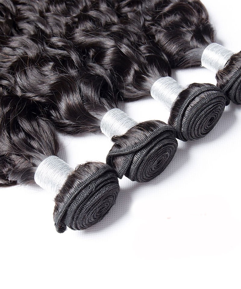Malaysion Virgin Hair 3 Pcs Water Wave Bundles Cutile Kept Remy
