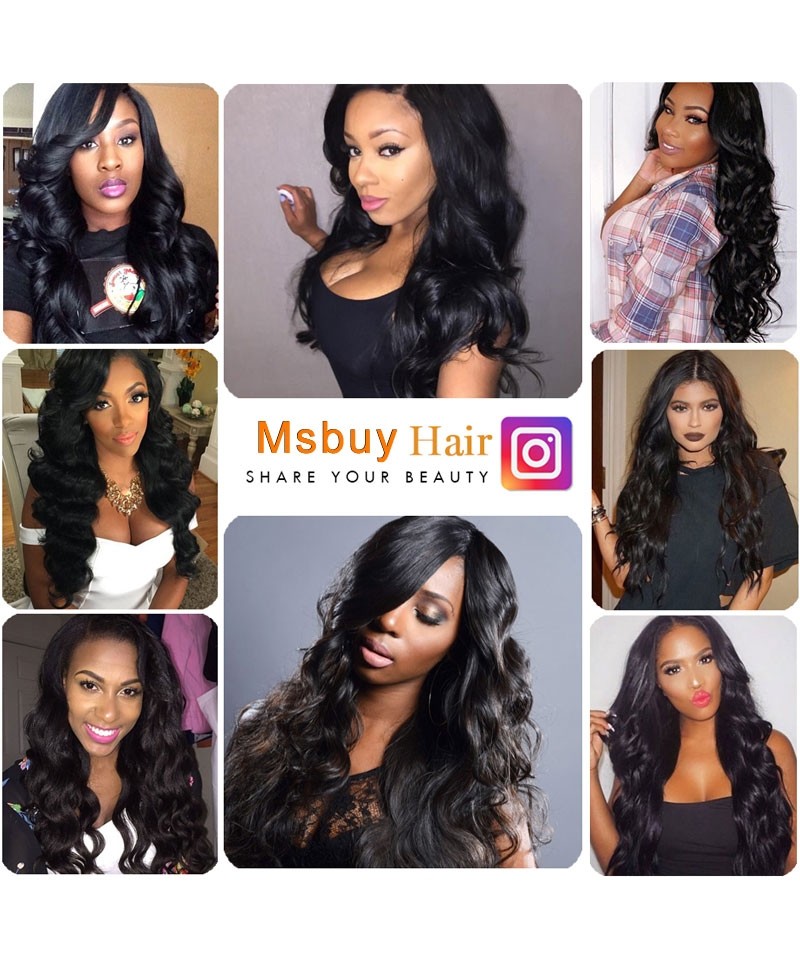 Msbuy Human Hair Malaysian Body Wave Bundles 10 28 Inches 100