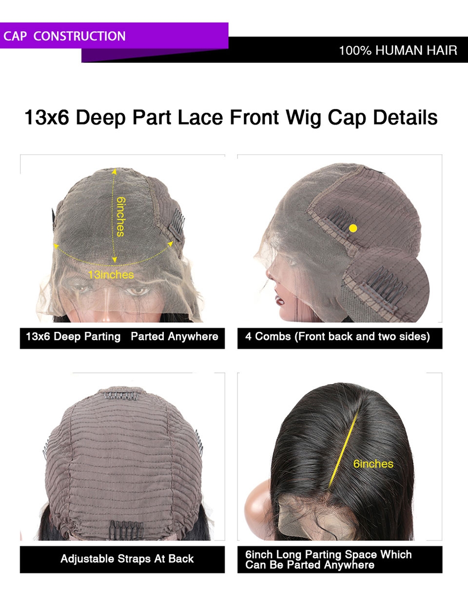 lace wig cap size 