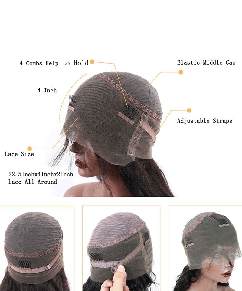 360 Lace Cap With fake scalp 