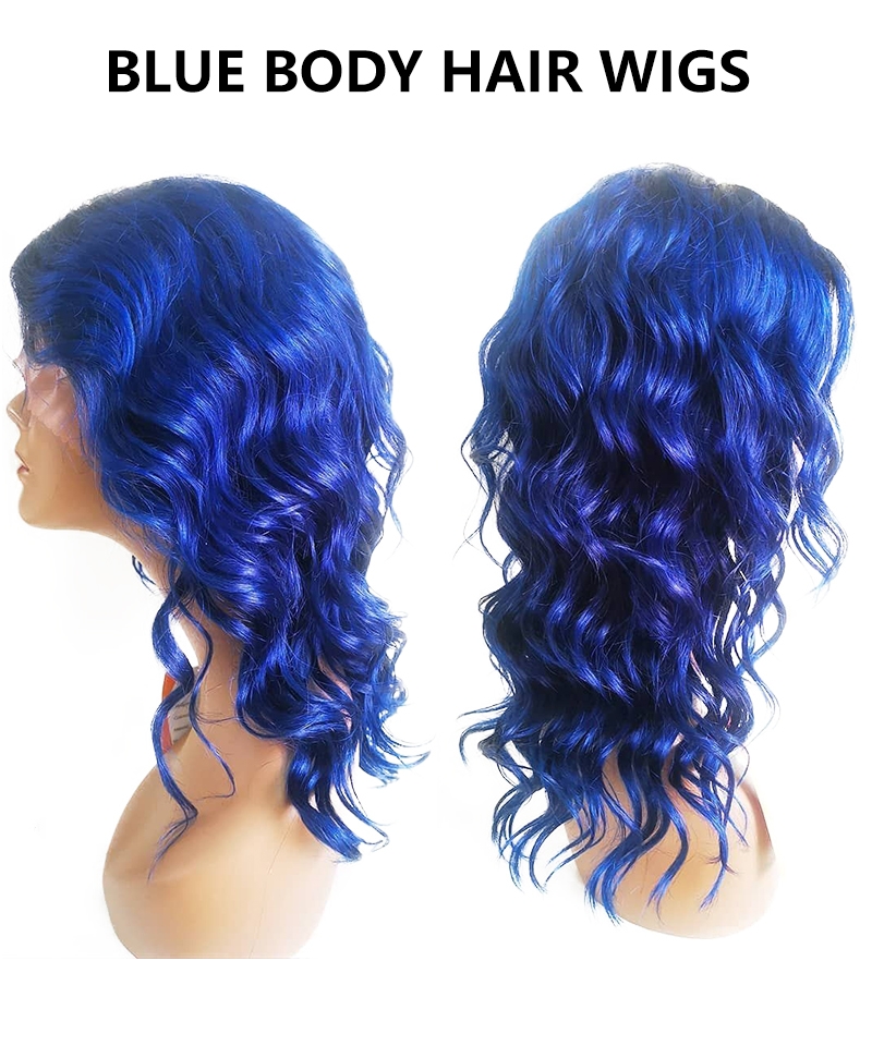 blue lace wig style 156