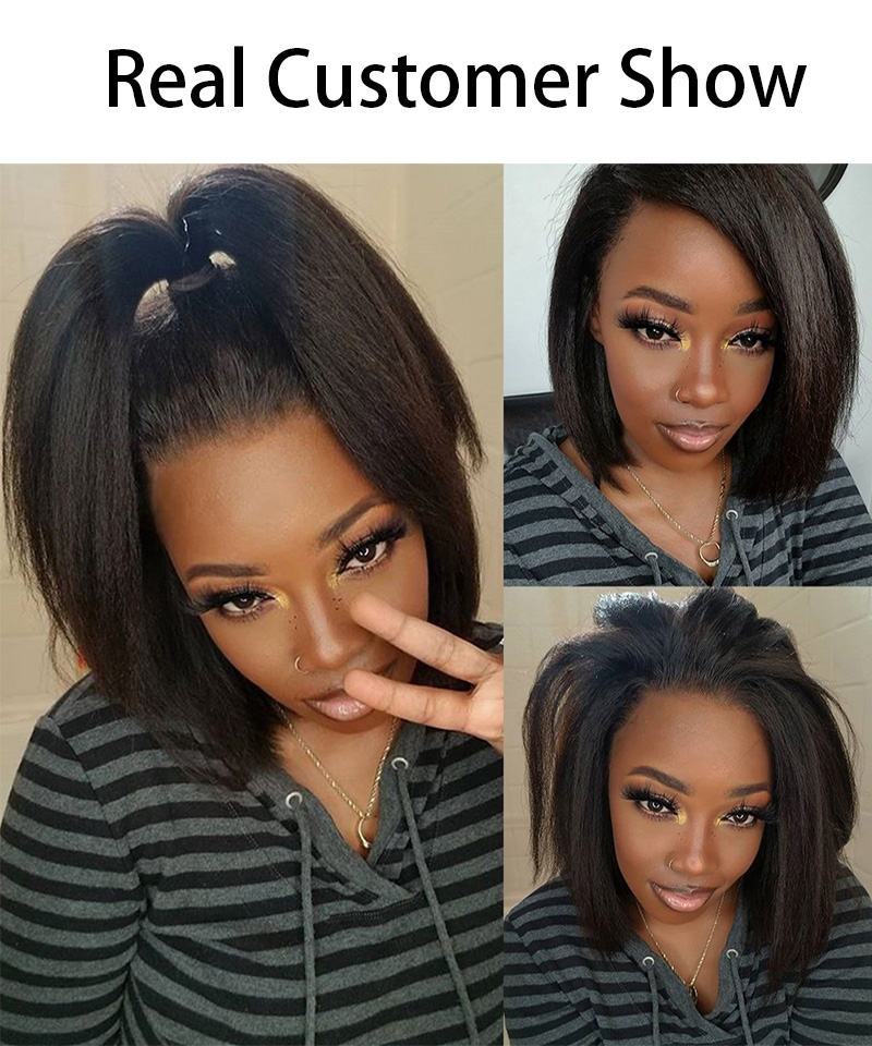 360 Lace Frontal Wigs kinky straight 