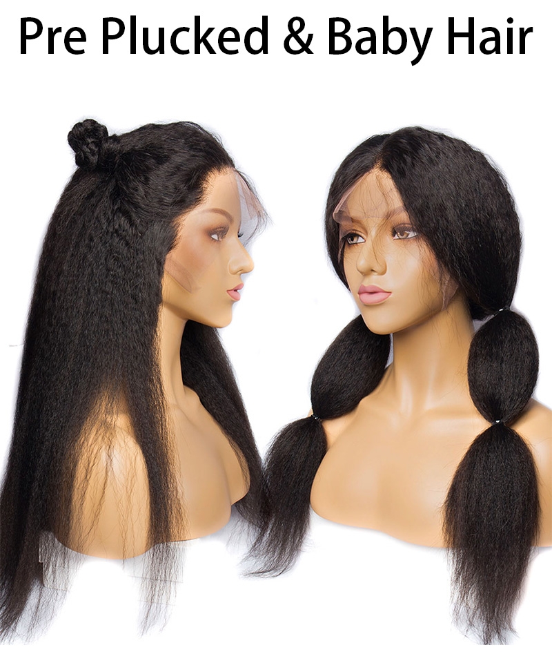 360 Lace Frontal Wigs kinky straight 345